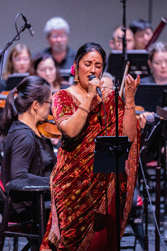 Anuradha Palakurthi in our Custom Gudhal Sheesha Revathi Saree Set