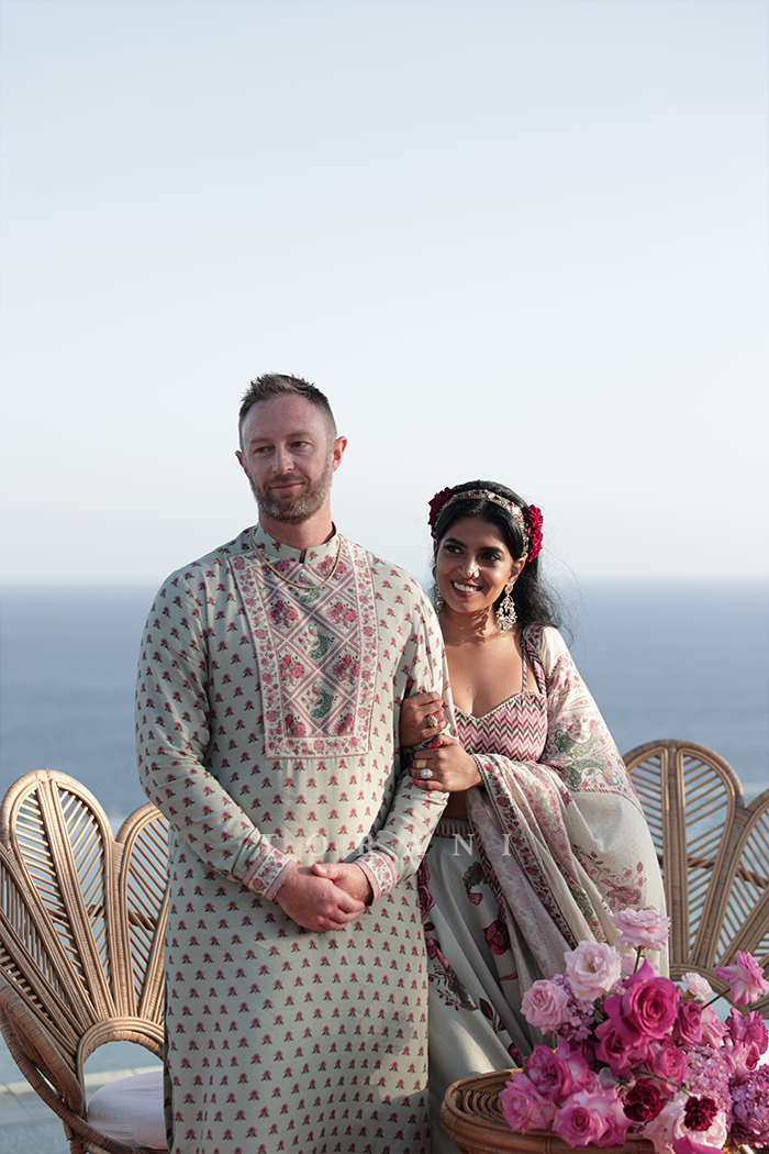 Pracheta Choudhary Bailey With Her Partner In Our Jaituni Gooncha Lehenga Set & Jaituni Tejal Kurta Set