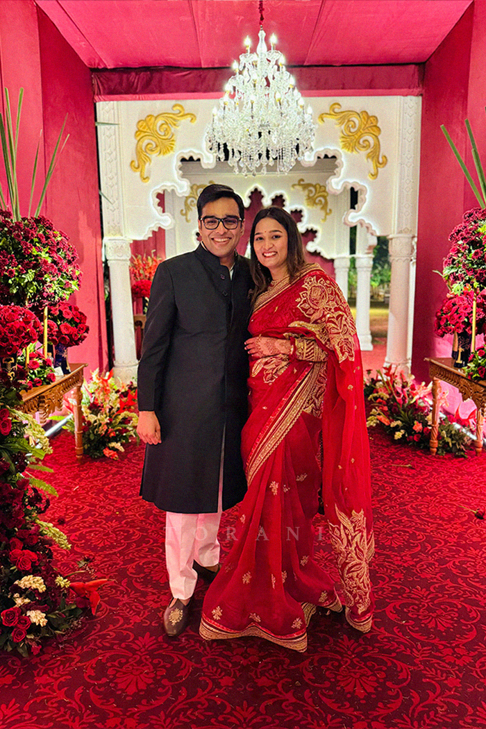 Shivani Karwa In Our Sindoori Taashi Ojasvi Saree Set