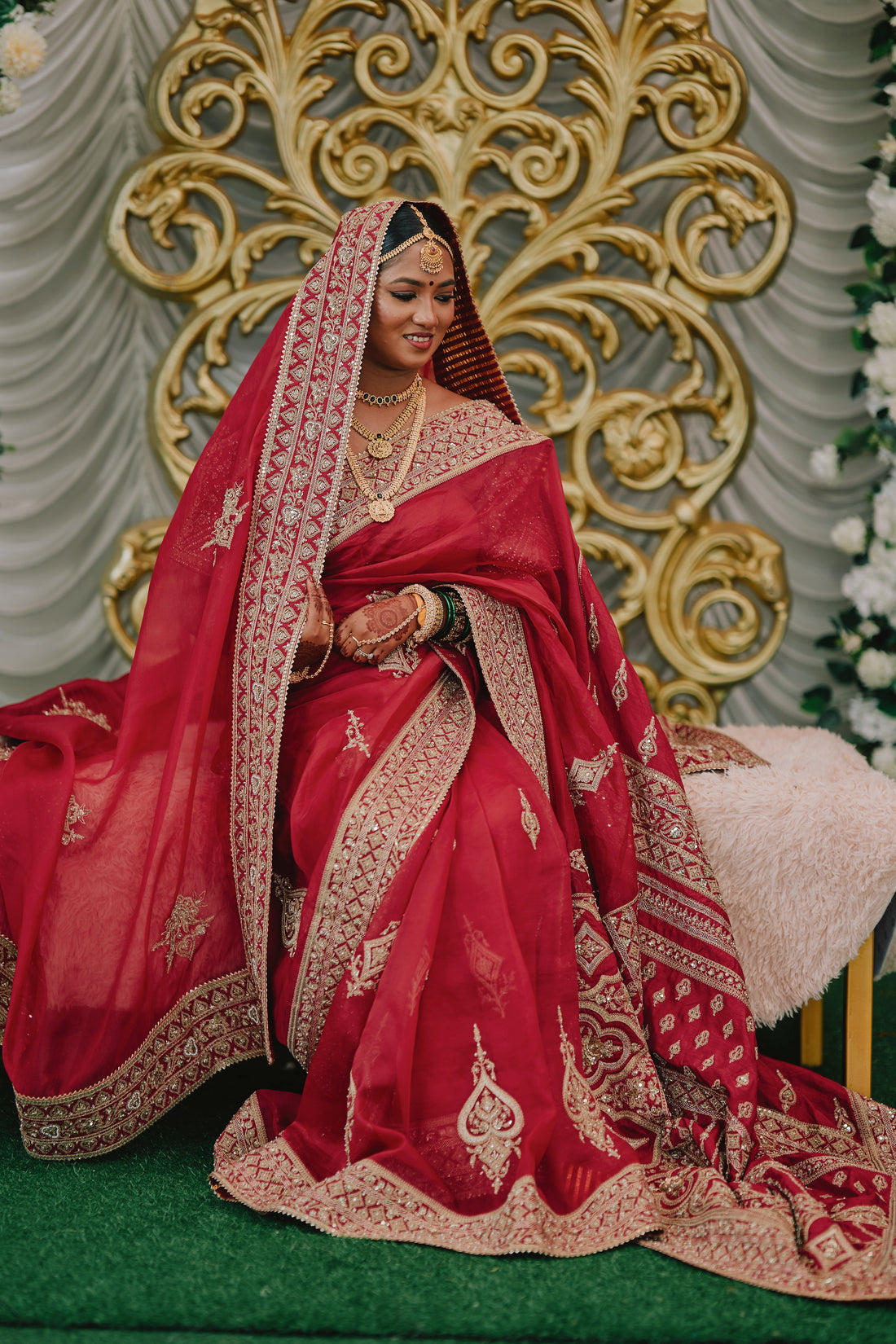 Ashwini Raju in our Shamse Iman Raazi Saree Set