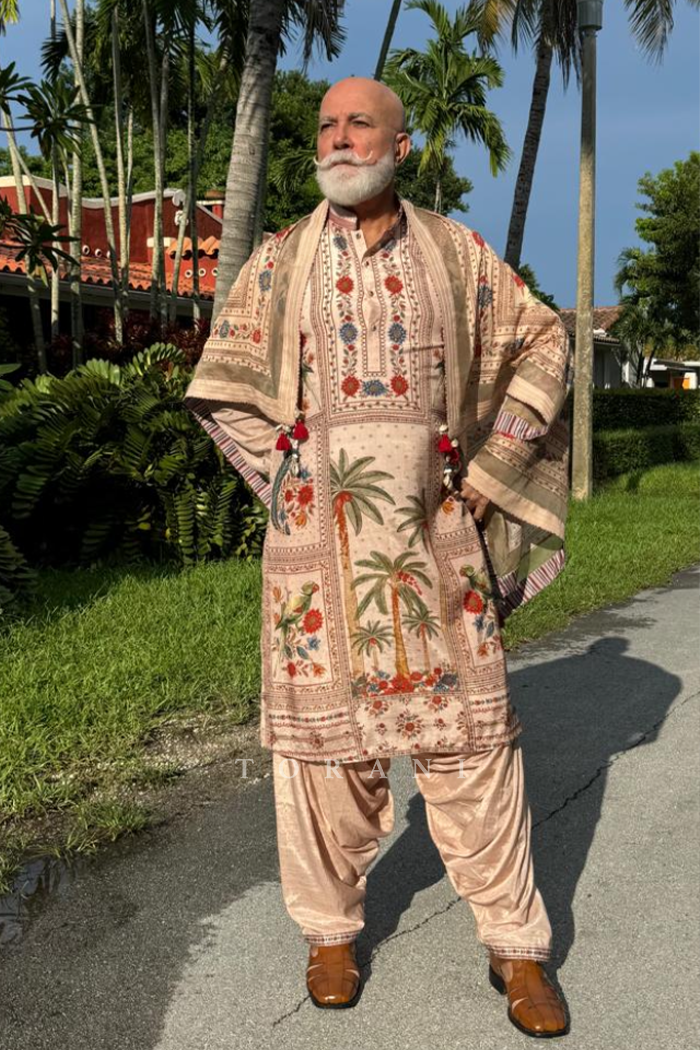 Miguel Seco In Our Badami Ashfaq Tarifa Kurta Set