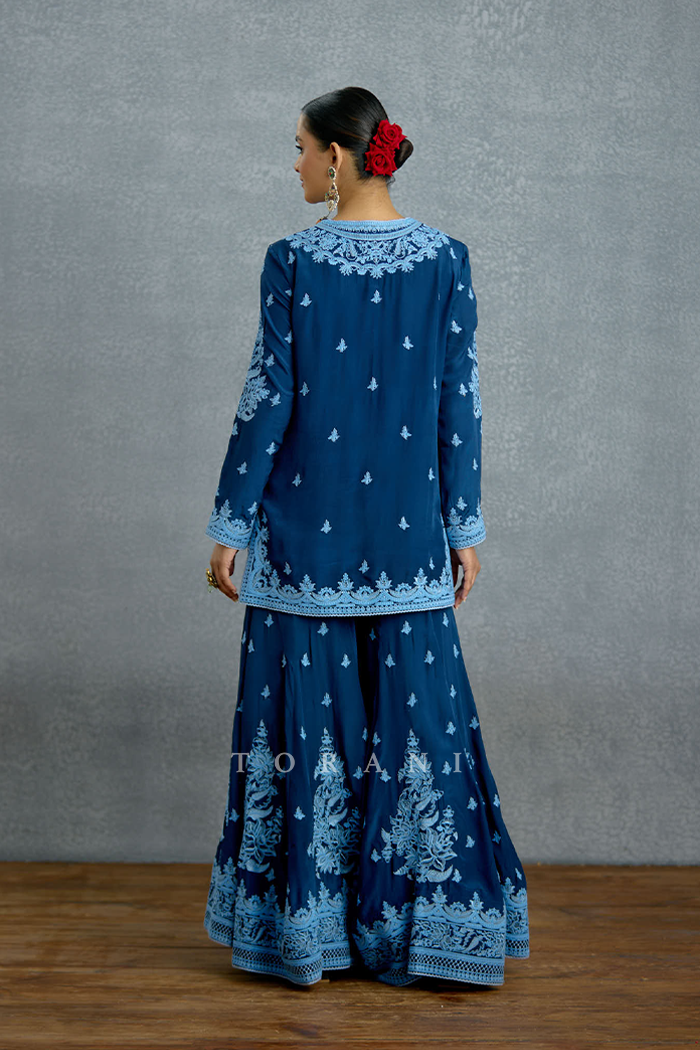 Shayamala Nilaaya Sharara Set