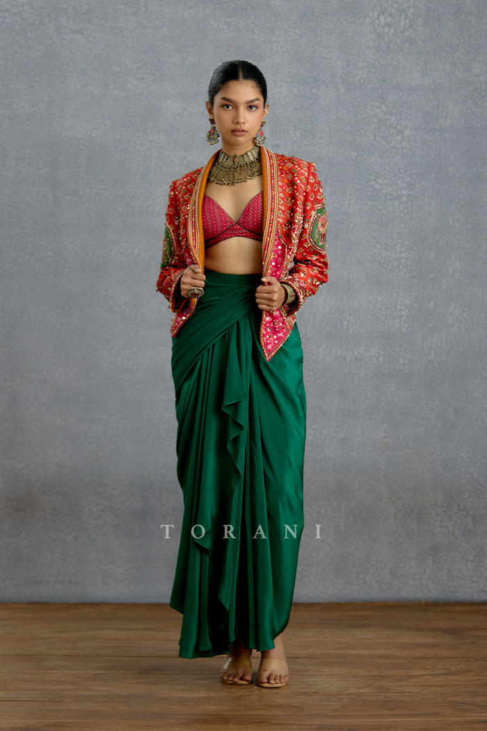 Harit Rasa Patola Jacket Set