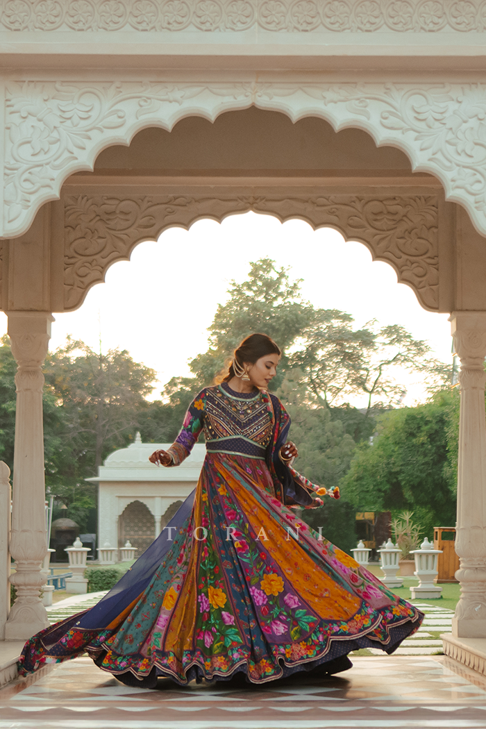 Sakshi in our Dil Rang Zareen Anarkali Set