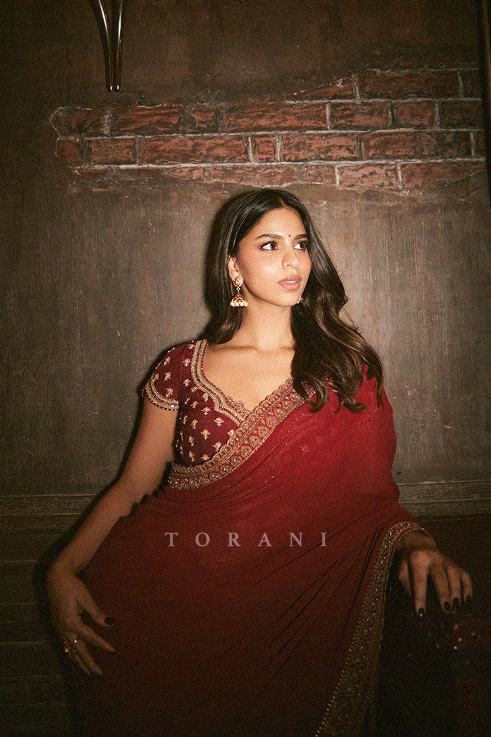 Suhana Khan In our Shamse Lasika Manmayi Saree Set