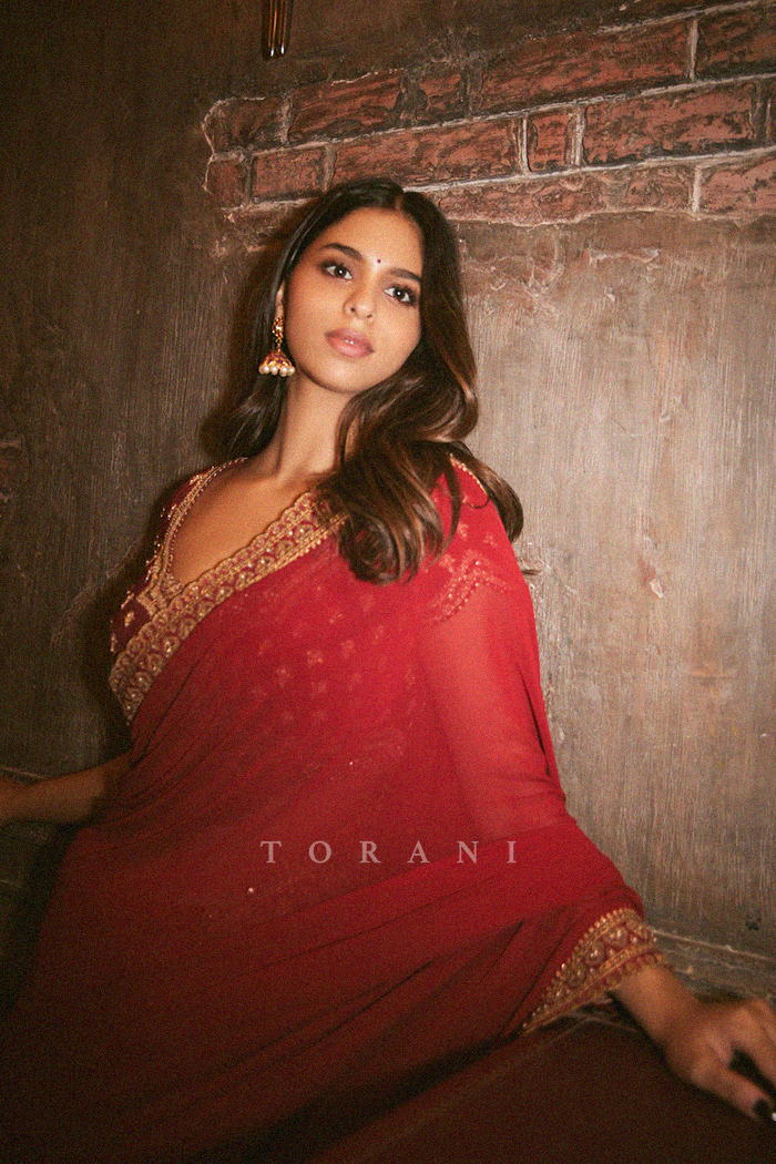 Suhana Khan In our Shamse Lasika Manmayi Saree Set