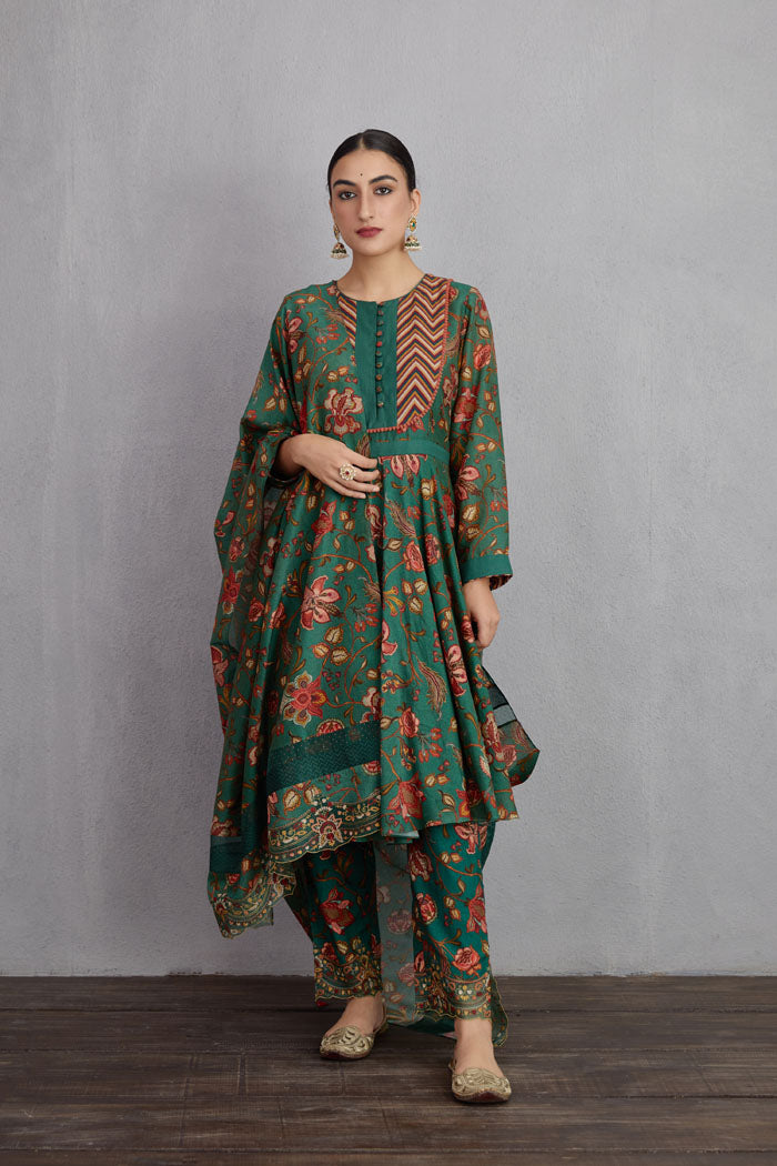 Sheesham Saba Anarkali Kurta Set