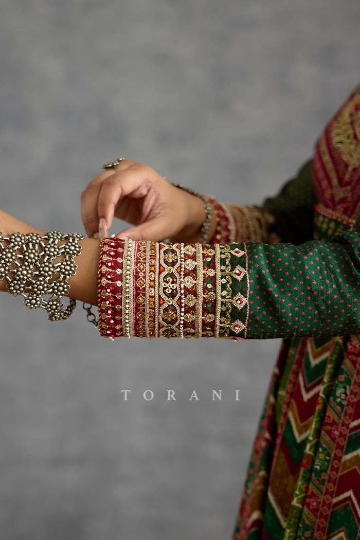 Harit Shabnoor Anarkali Set
