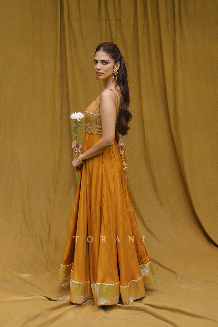 Malavika Mohanan in our Mehre Chandrani Anarkali Set