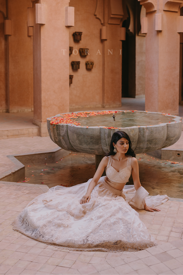 Aastha Sheth In Our Custom Swetah Hansini Lehenga Set