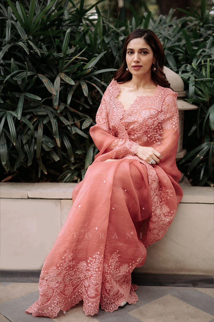 Bhumi Pednekar In Our Gulbaag Farrin Saree