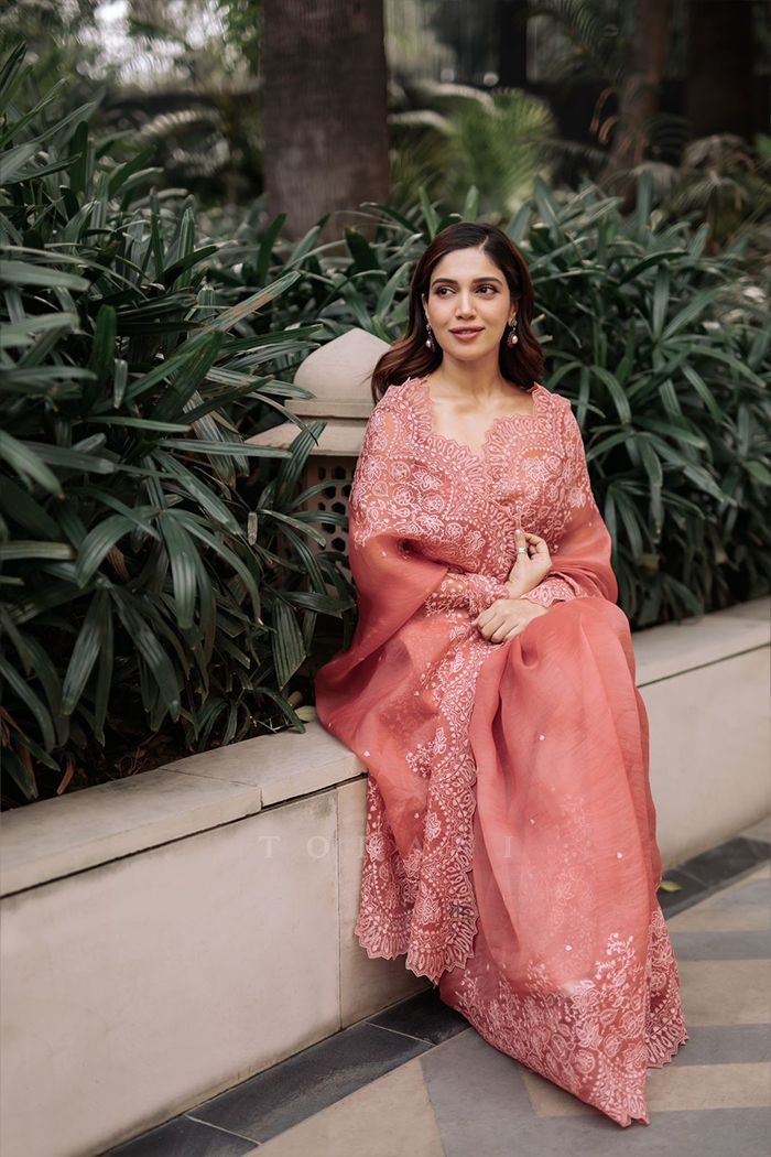Bhumi Pednekar In Our Gulbaag Farrin Saree