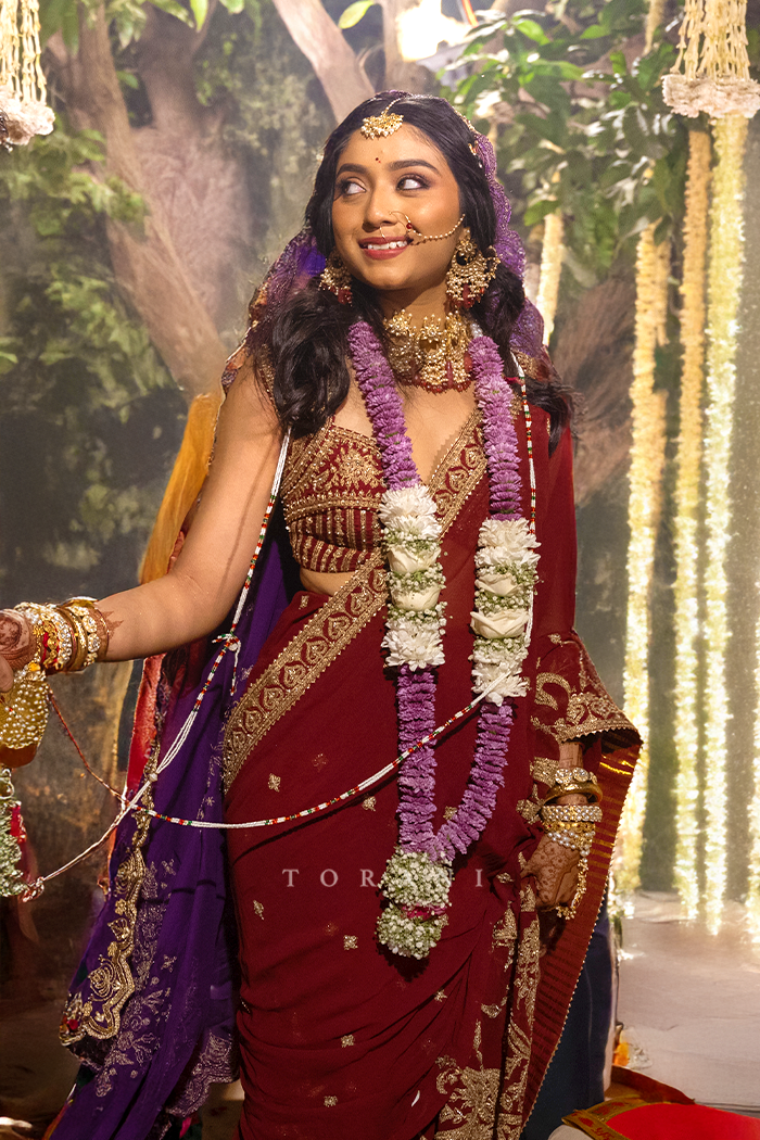 Mahima gohil in our Shamse Rangalekha Saree Set
