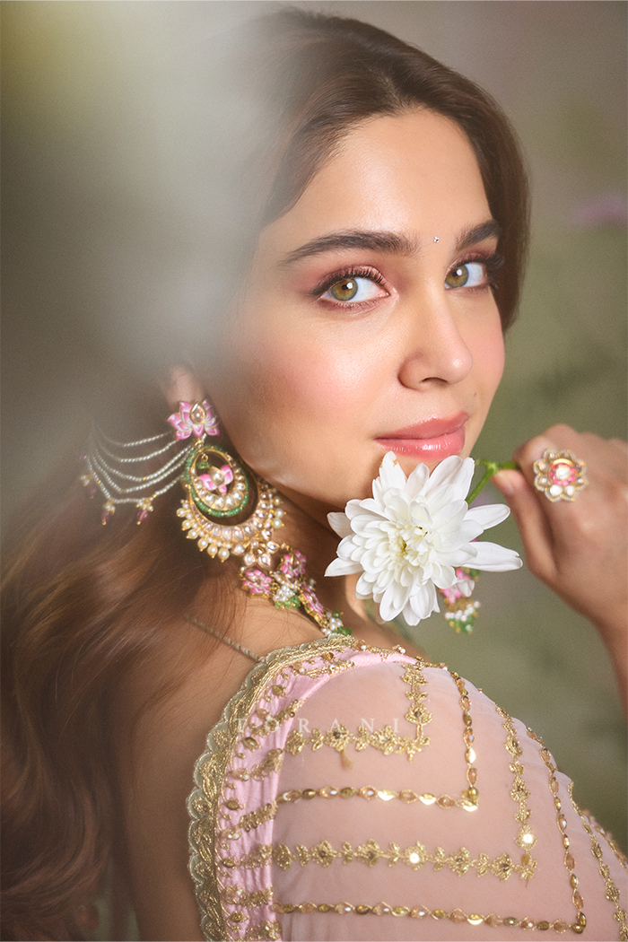 Sharvari Wagh in our Sheesh Gul Eira Pusta Lehenga Set