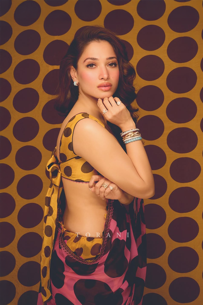 Tamannaah Bhatia in our Neyari Kavini Saree Set