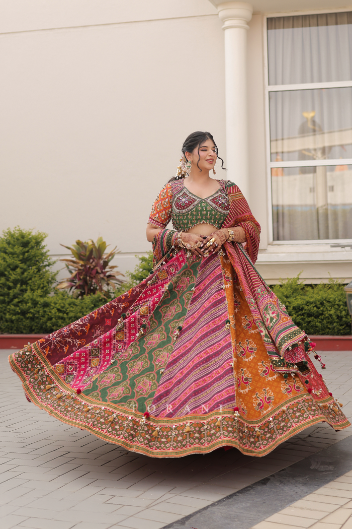 Simmi Pinjani in our Rangili Meenakshi Dhruvi Lehenga Set