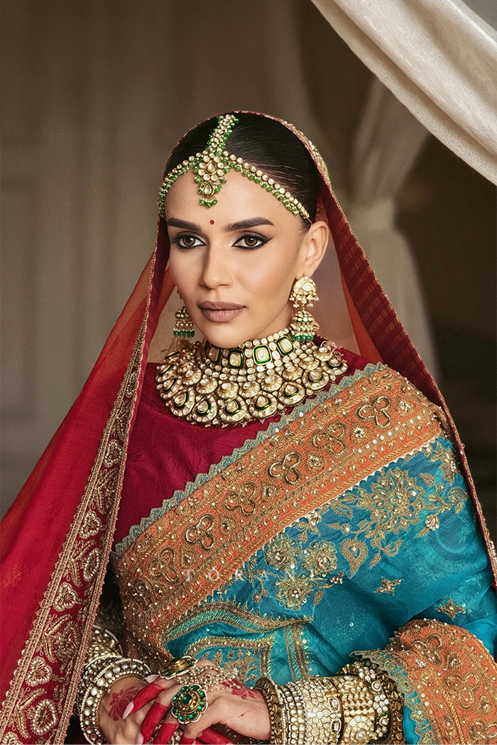 Komal Pandey in our Saroja Shreeja Malka Lehenga Set