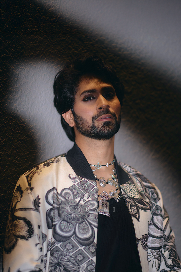 Ankush Bahuguna in our Kalamkari Darshit Bomber Jacket