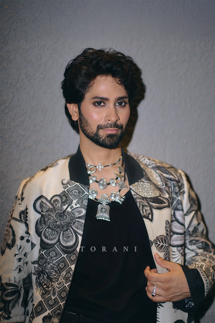 Ankush Bahuguna in our Kalamkari Darshit Bomber Jacket