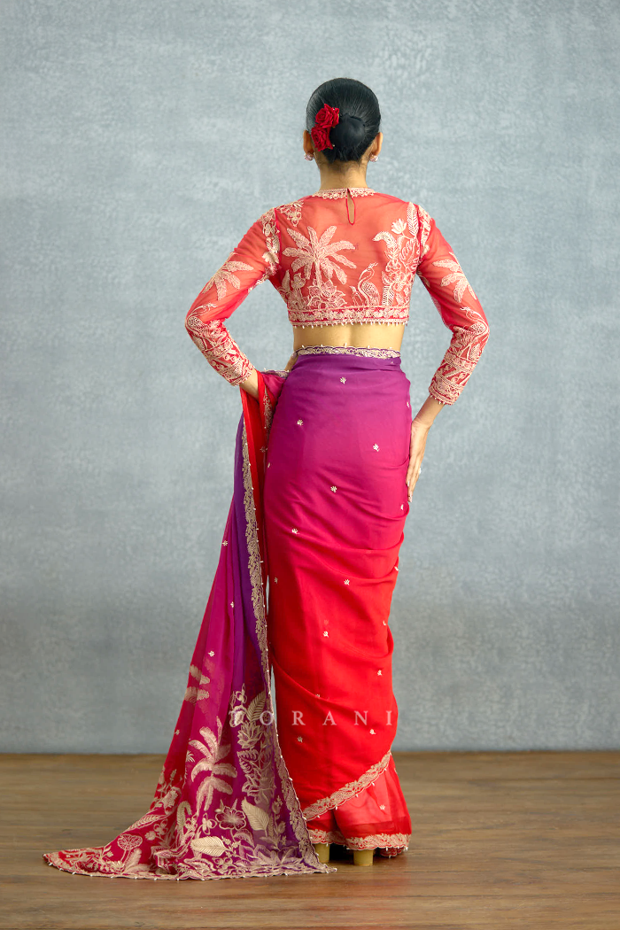 Damini Laalima Ombre Saree