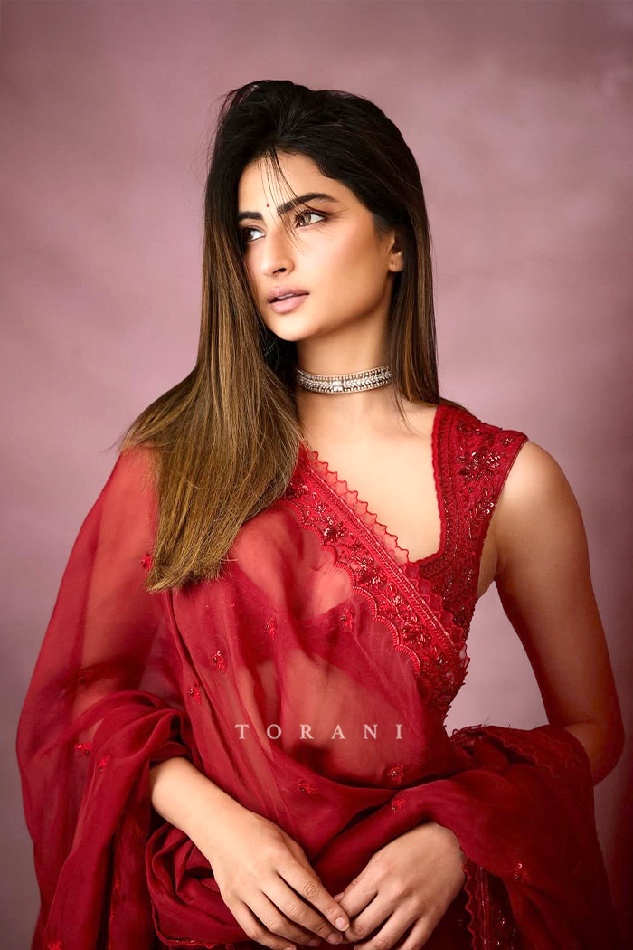 Palak Tiwari in our Surkh Saaz Lehenga Set