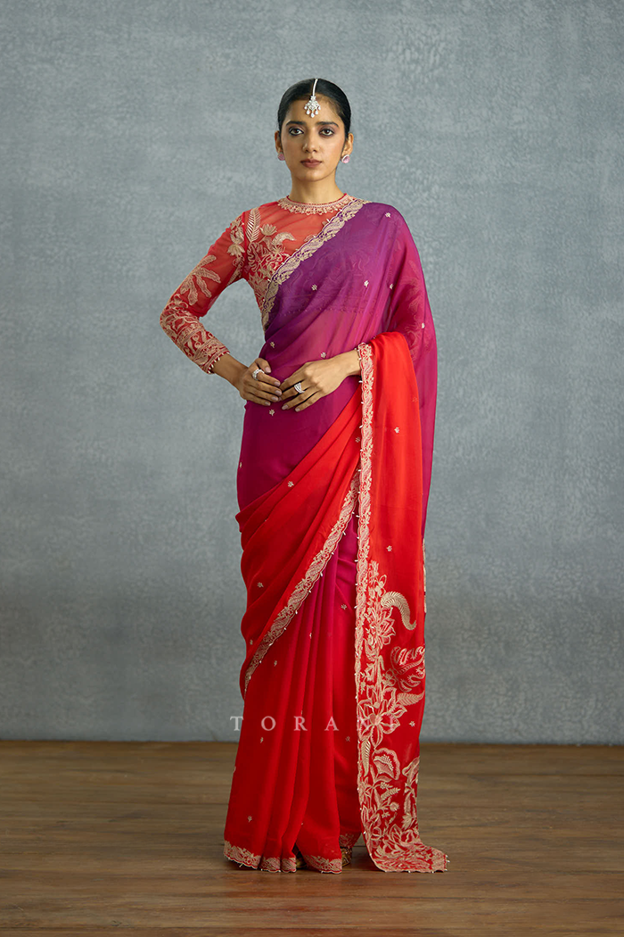 Damini Laalima Ombre Saree
