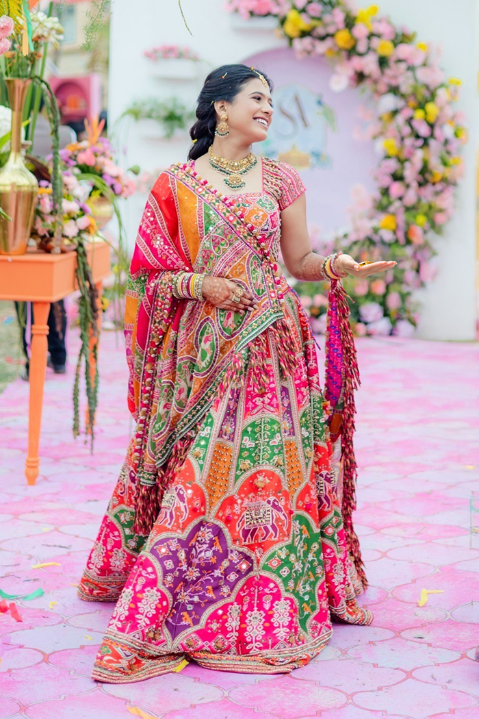 Anushka Agarwal in our Rangili Dhruvi Drashti Lehenga Set