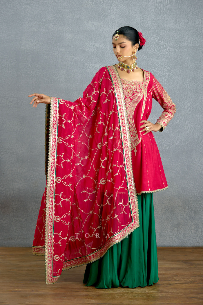 Dilkash Zamrud Sharara Set