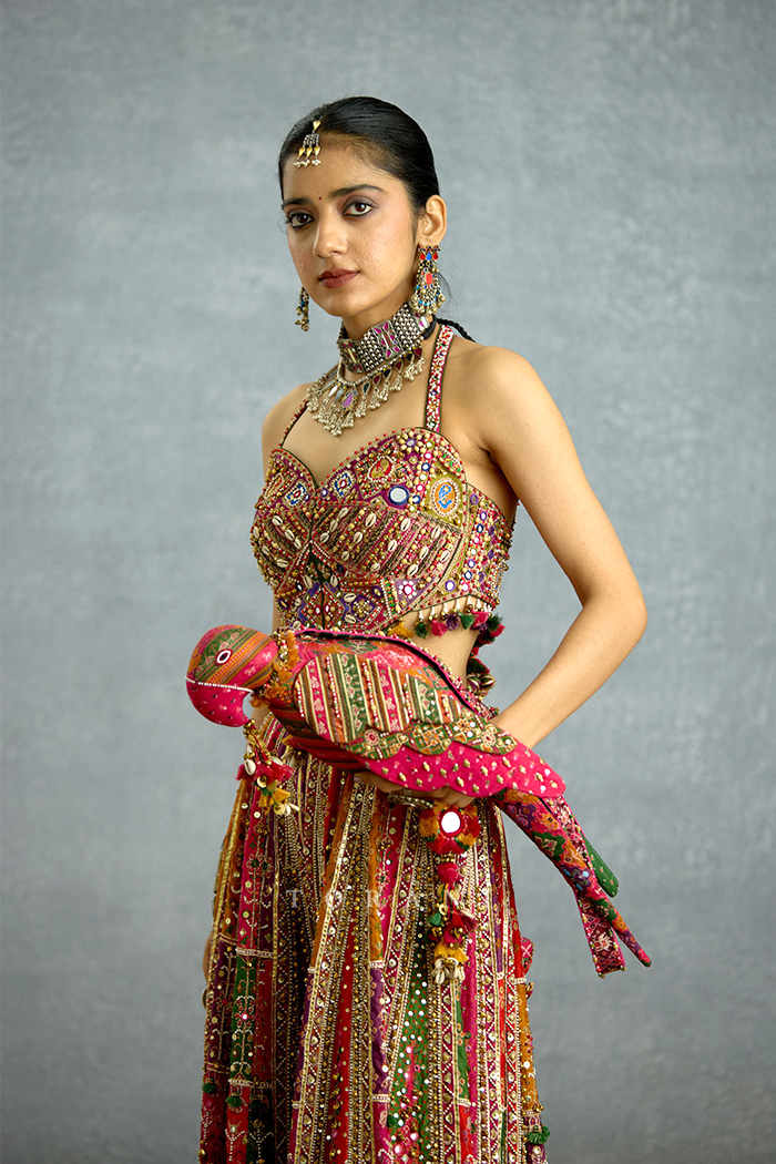 Rangraaga Patola Parrot Potli Bag