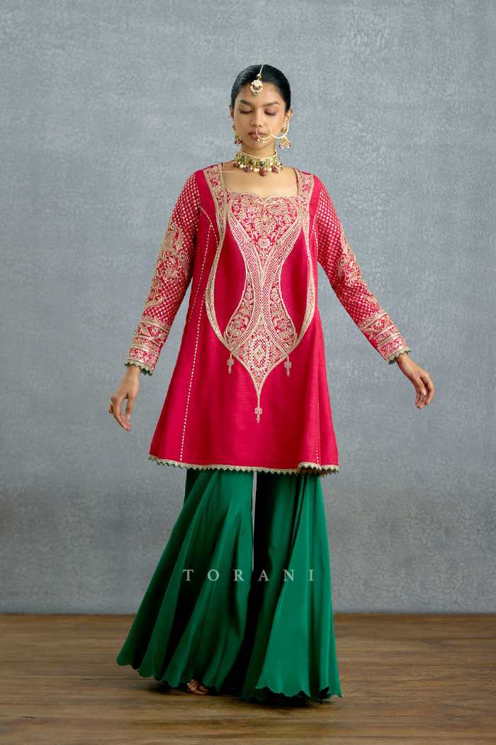 Dilkash Zamrud Sharara Set