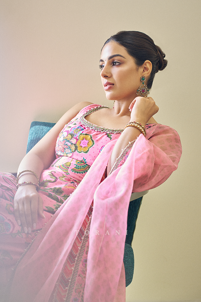 Samyuktha in our Pankaja Anvita Kurta Set