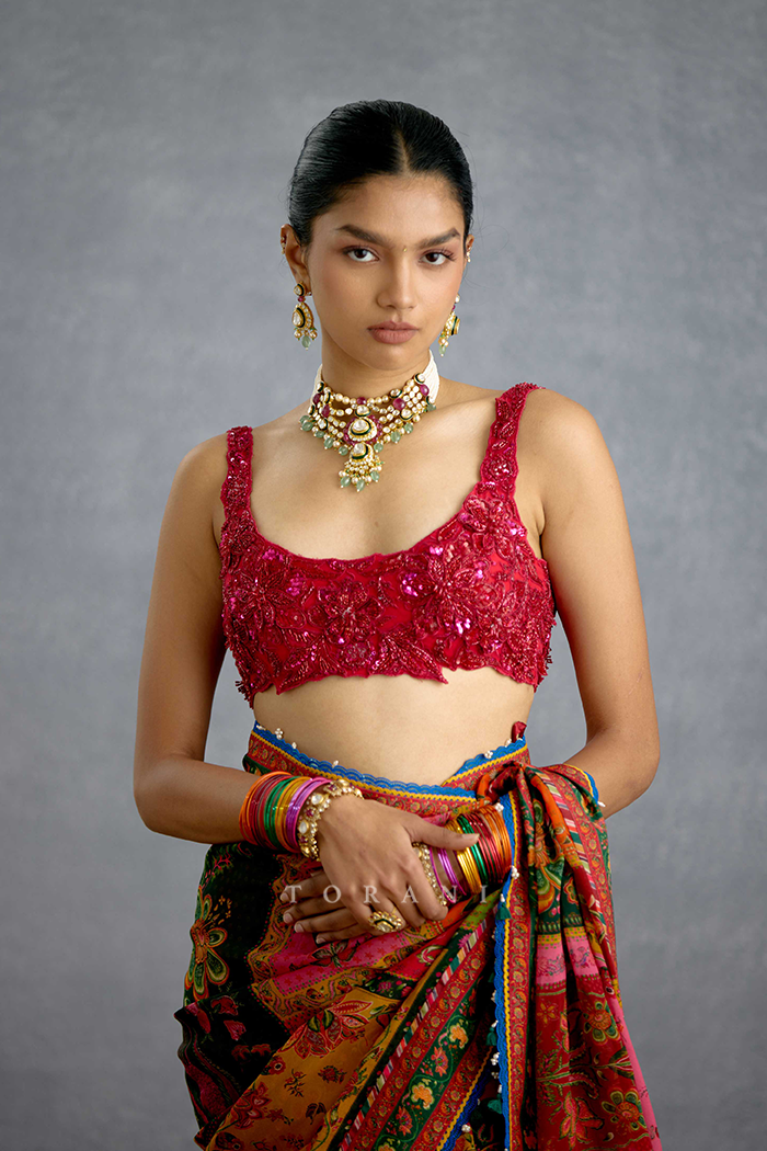 Surkh Pratima Kashish Blouse