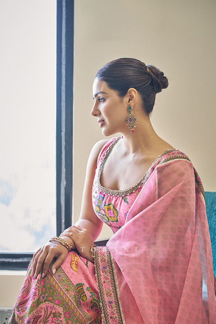 Samyuktha in our Pankaja Anvita Kurta Set