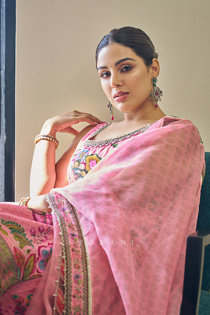 Samyuktha in our Pankaja Anvita Kurta Set