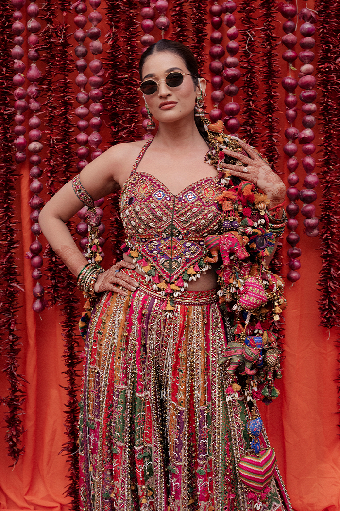 Shruti Bhargava & Shubham Torani in our Custom Patola Set