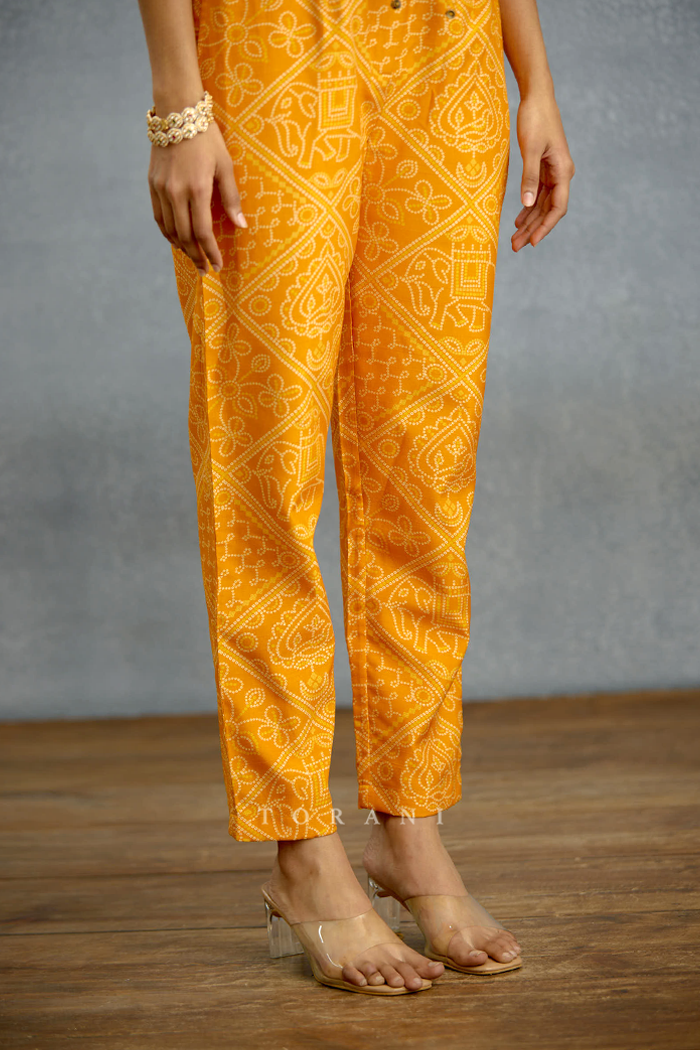 Aftabiya Zard Kaftan Set