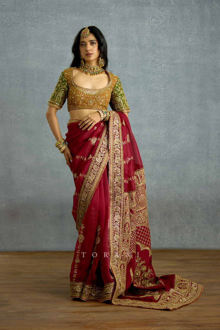 Nuraan Sabz Mehel Blouse