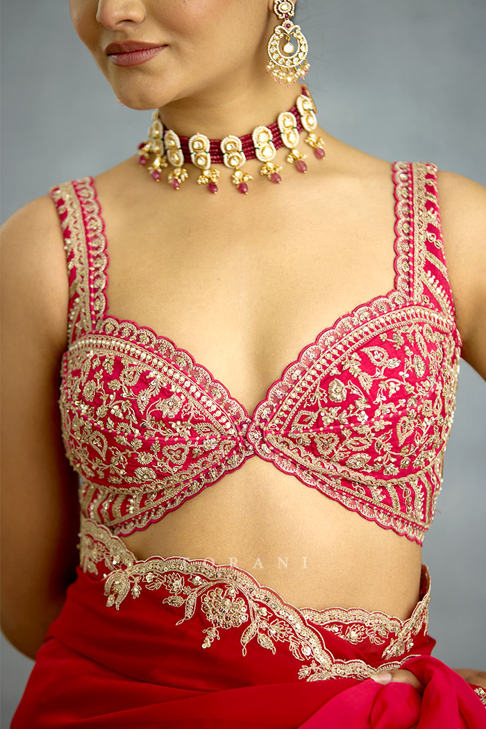 Malka Gulabi Mehraab Blouse