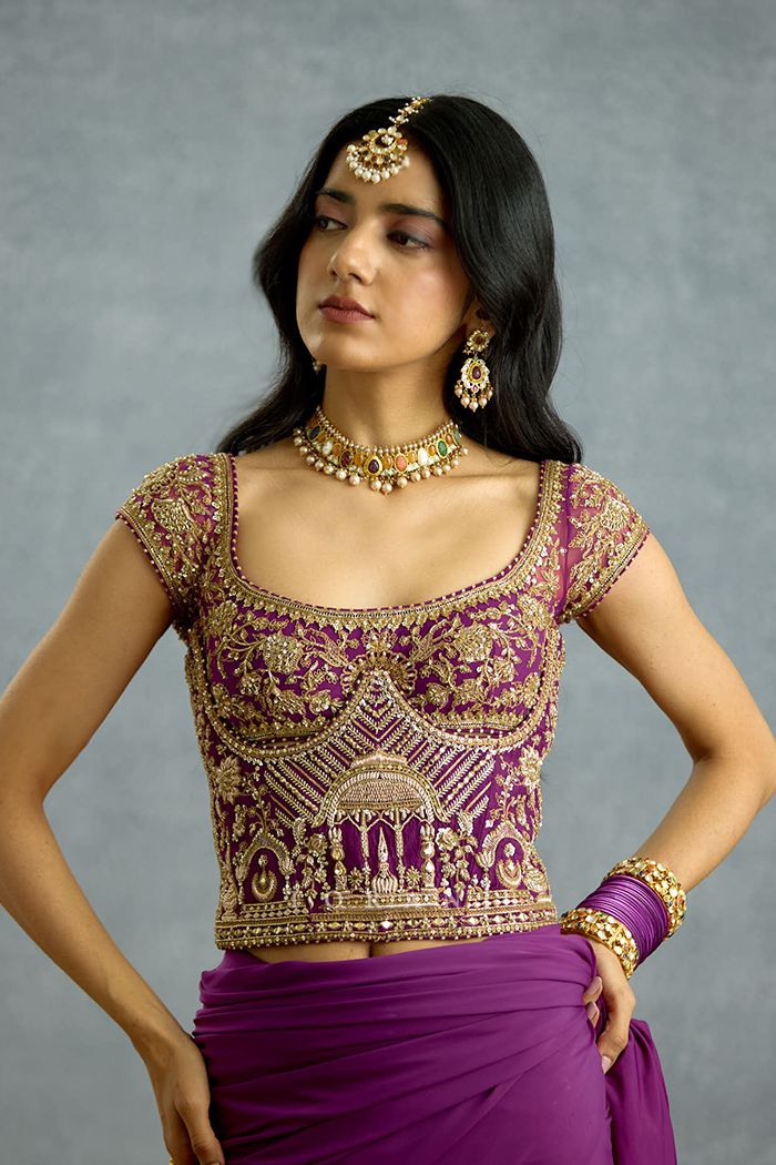 Banafsha Pranitha Saree Set – Bordered