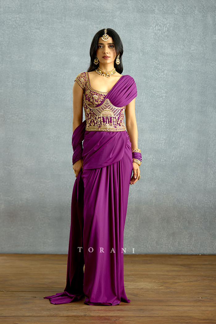 Banafsha Pranitha Saree Set