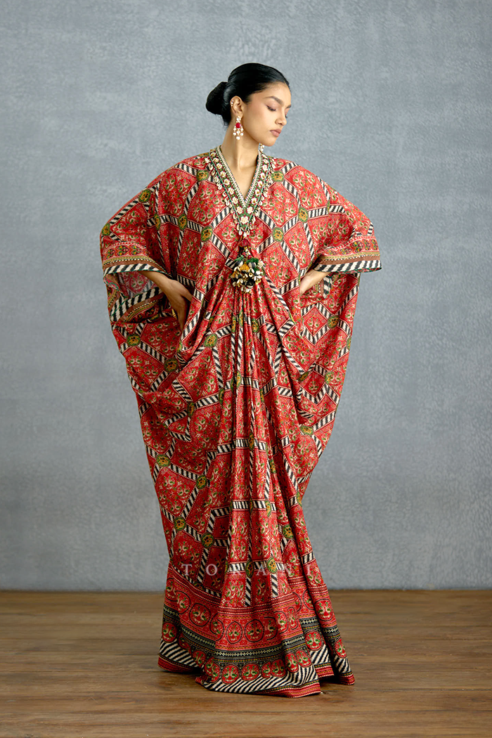 Raktika Patola Kaftan Set