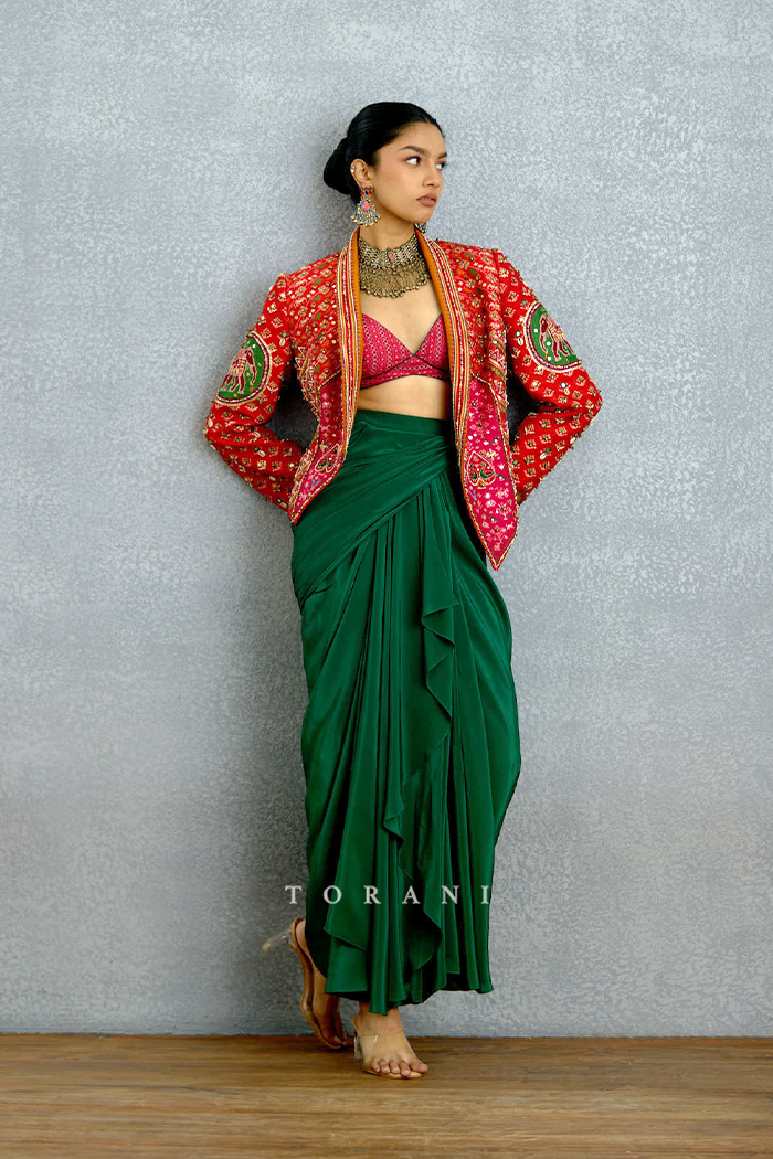 Harit Rasa Patola Jacket