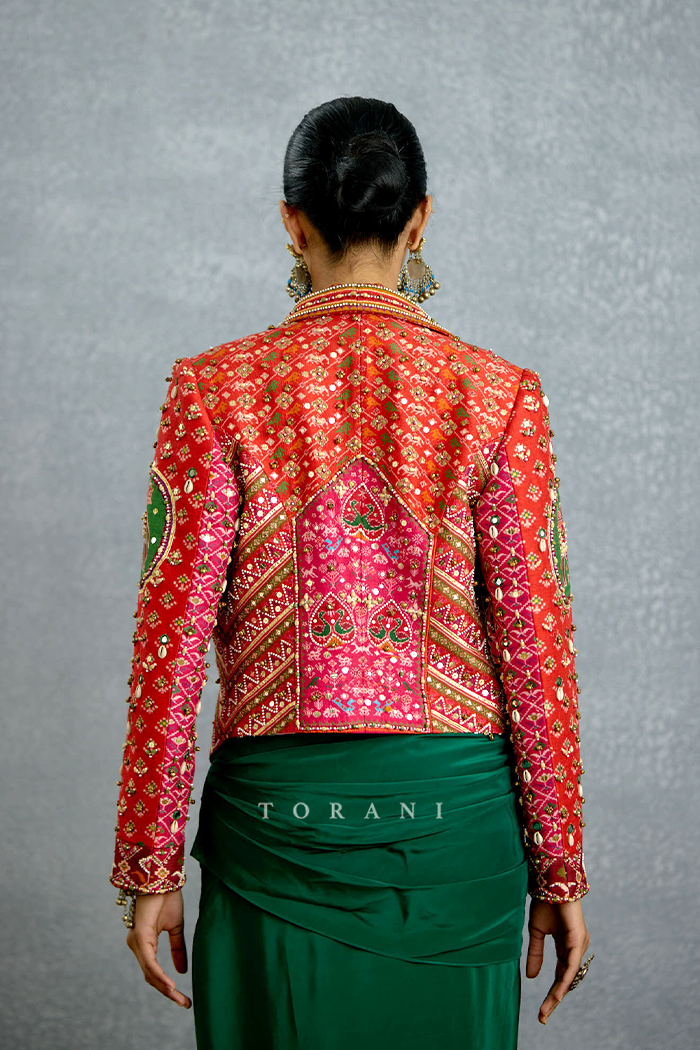 Harit Rasa Patola Jacket Set