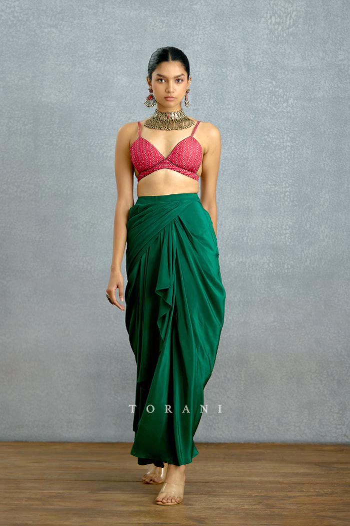 Harit Rasa Patola Jacket Set