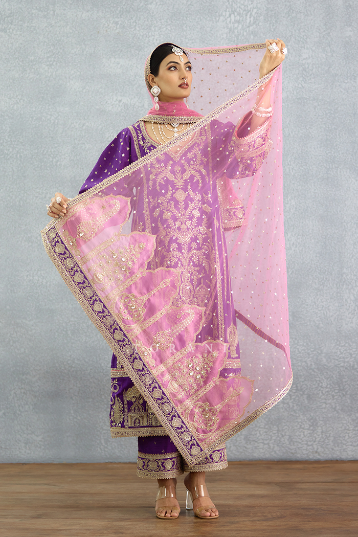 Banafsha Aqeela Kurta Set