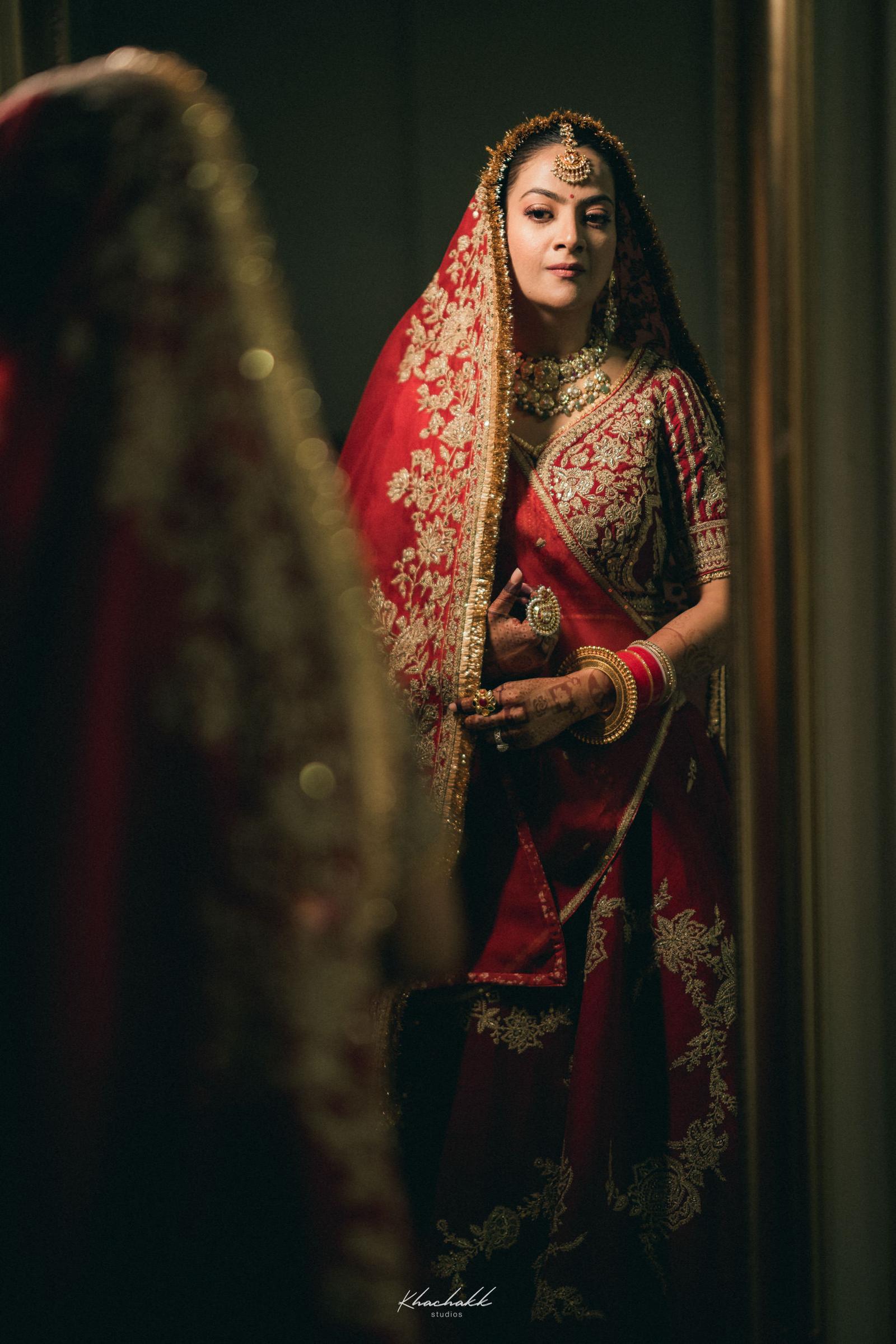 Himanshi In Our Custom Sindoori Arohi Lehenga Set