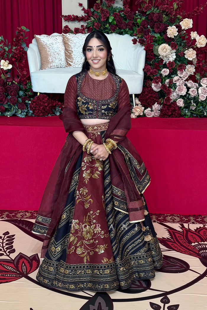 Komal Sangha in our Gulnar Khurshid Lehenga Set