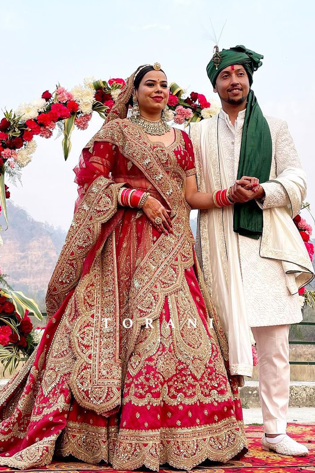 Meghna Sharma in our Custom Bridal Lehenga Set