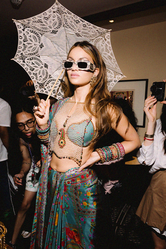 Natasha Poonawalla In Our Dil Nawaz Nasreen Masha Saree Set