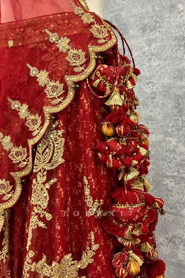 SALE - Sindoori Arohi Lehenga & Odhni